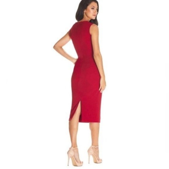 NWT Dress the Population Women Nicole Sweetheart Neck Bodycon Midi Dress Sz XXL - Picture 3 of 12
